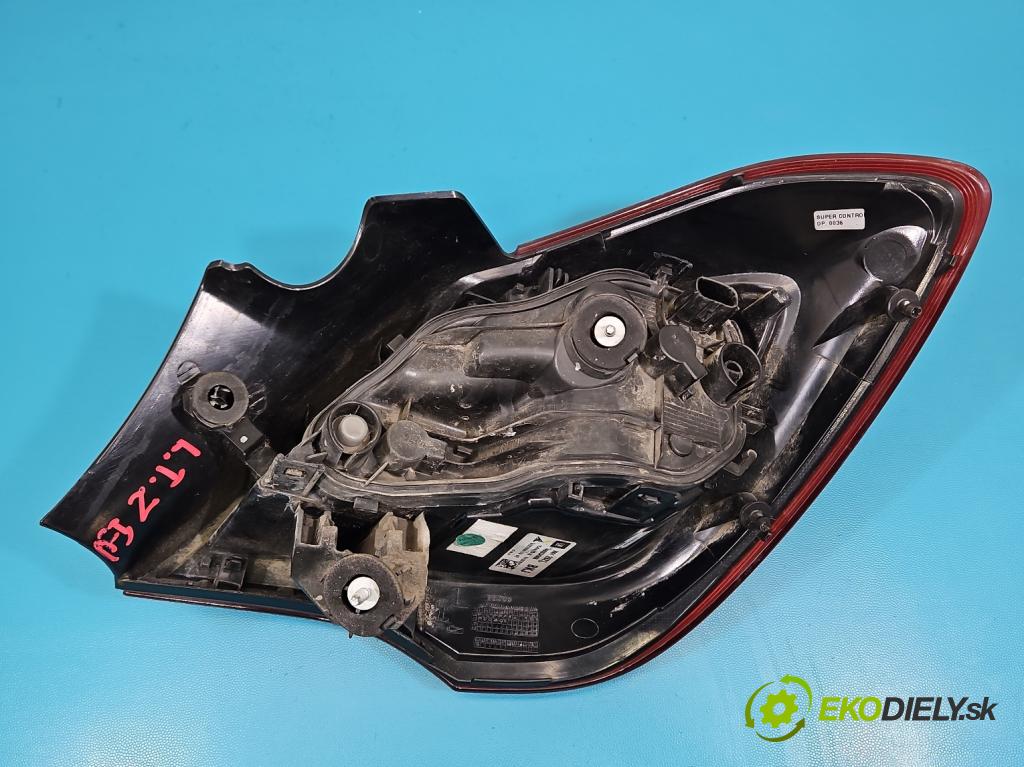 Opel Corsa E 2014-2019 1.3 cdti 75 HP manual 55 kW 1248 cm3 3- svetlo / reflektor zadné ľavé 39012627 (Kľučka dverí ostatné)