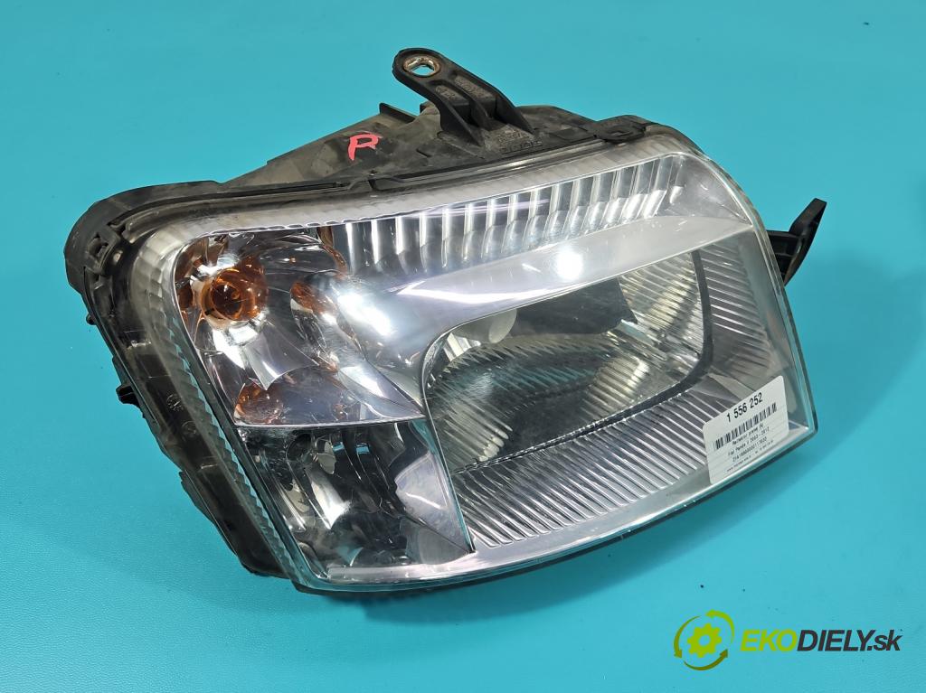 Fiat Panda II 2003-2012 1.1 54 HP manual 40 kW 1108 cm3 5- Reflektor: pravý  (Svetlo predné pravé)
