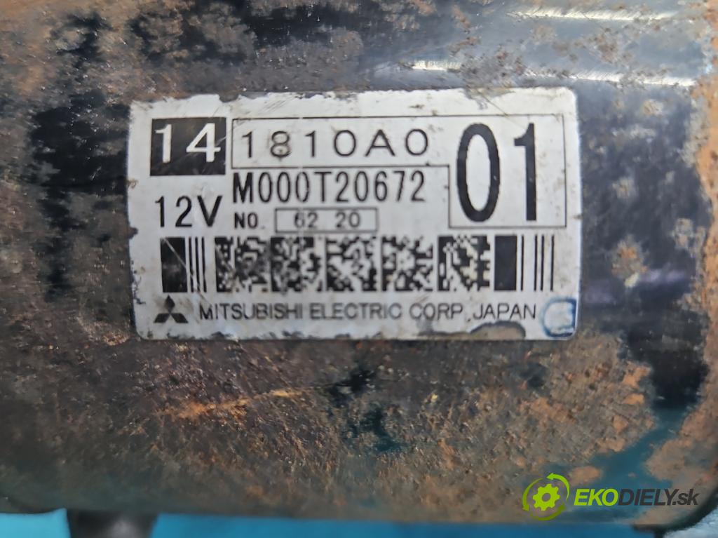 Mitsubishi Outlander I 2003-2006 2.0 16V 136 HP manual 100 kW 1997 cm3 5- štartér M000T20672 (Štartér)