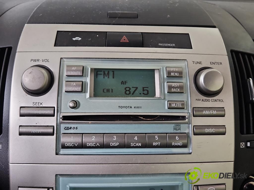 Toyota Corolla Verso II 2004-2009 1.8 vvti 129 HP manual 95 kW 1794 cm3 5- Radio originál 86120-0F010
