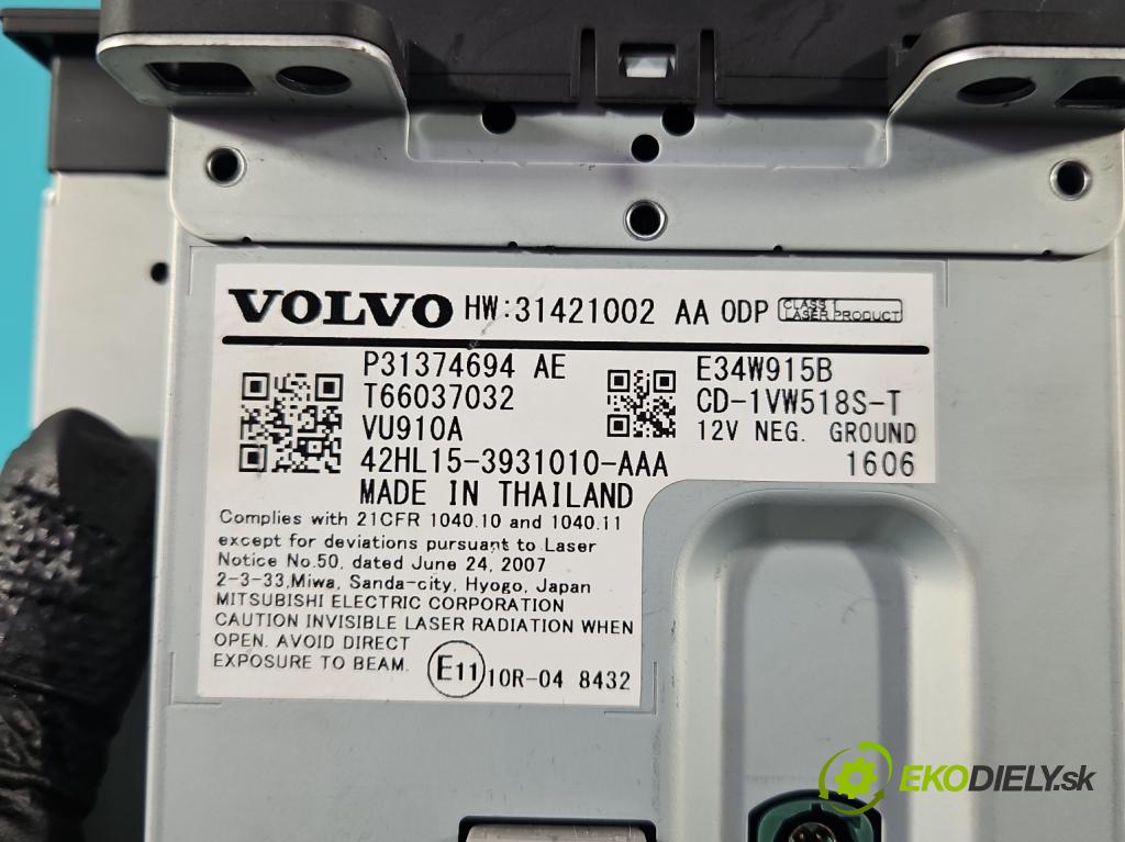 Volvo S90 II 2016- 2.0 T 320KM automatic 235 kW 1969 cm3 4- Menič: cd P31374694AE (CD menič)