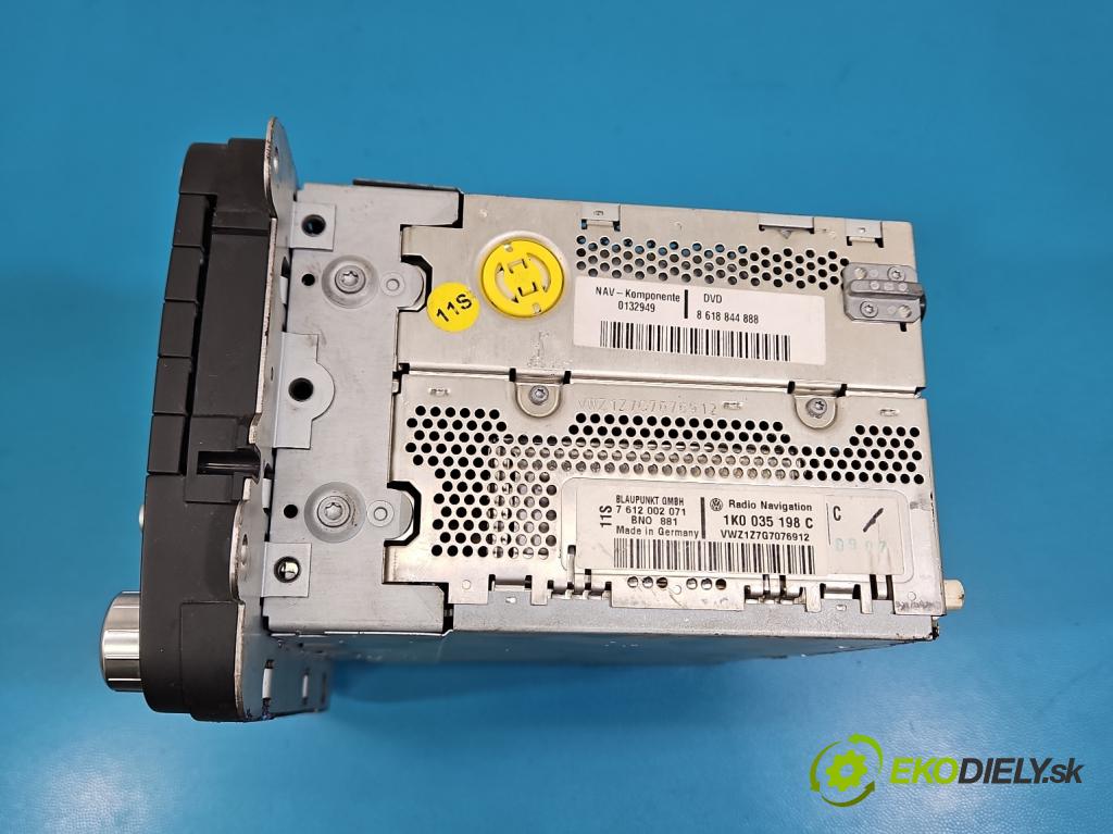 Vw Passat B6 2005-2010 2.0 tdi 170 HP automatic 125 kW 1968 cm3 4- Radio originál 1K0035198C
