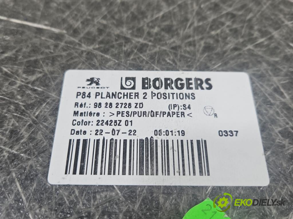 Peugeot 3008 II 2016-2023 1.5 hdi 131 HP automatic 96 kW 1499 cm3 5- koberec do auta kufra: 98282728ZD