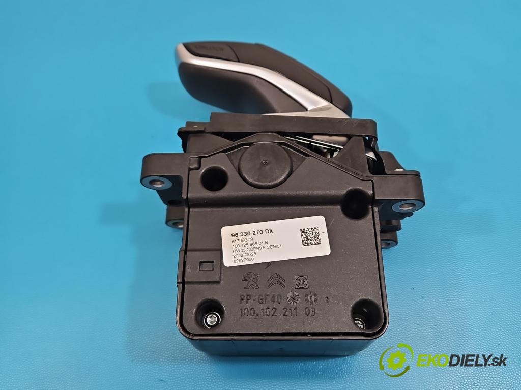 Peugeot 3008 II 2016-2023 1.5 hdi 131 hp automatic 96 kW 1499 cm3 5- kulisa změny stupňová 98336270DX (Řadicí páka (kulisa) )