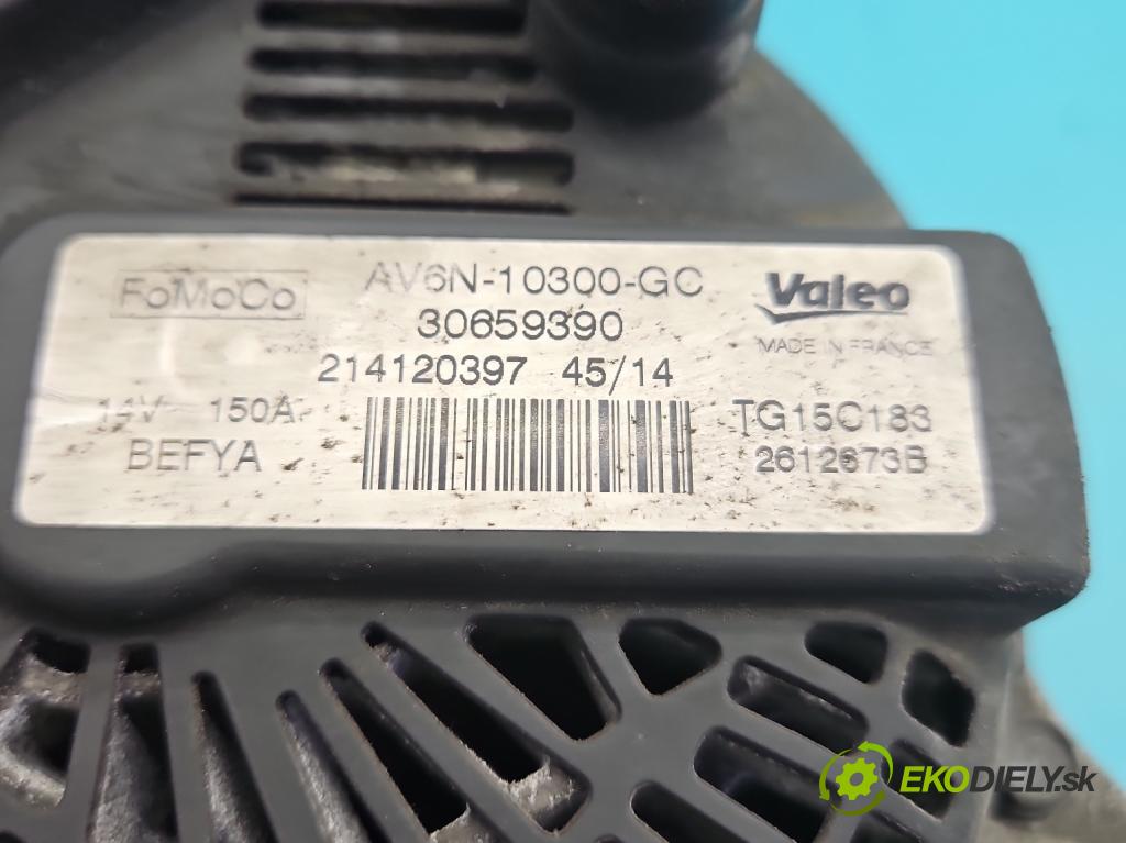 Ford Focus Mk3 2010-2018 1.6 tdci 95 HP manual 70 kW 1560 cm3 5- Alternator AV6N-10300-GC (Alternátor)