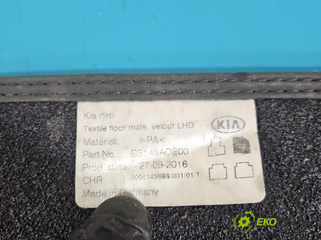 Kia Niro I 2016-2022 1.6 GDI 105 HP automatic 77 kW 1580 cm3 5- Koberce: G5143ADE00