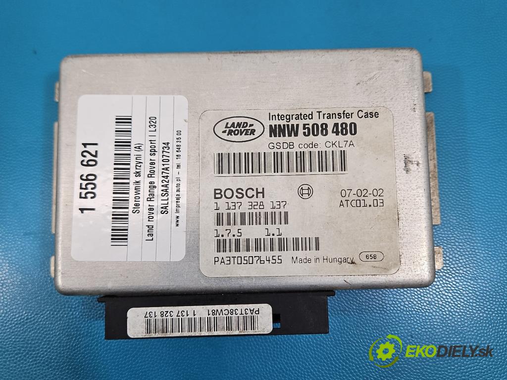 Land rover Range Rover sport I L320 3.6 TD V8 272 HP automatic 200 kW 3628 cm3 5- riadiaca jednotka skřie: 1137328137