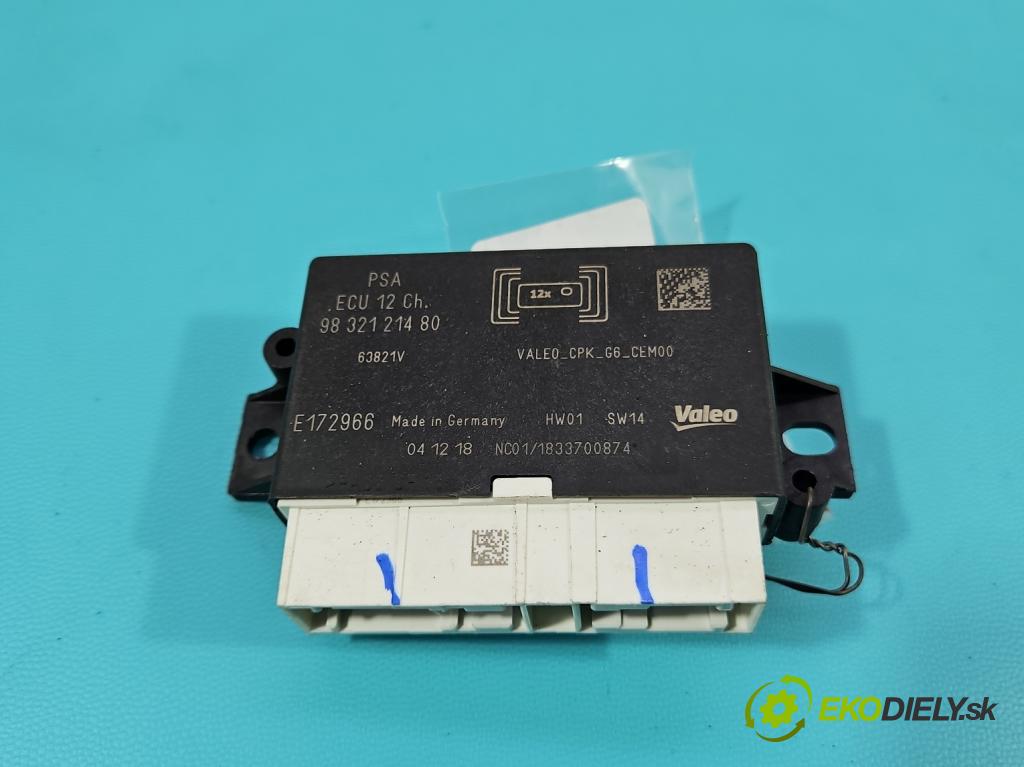 Peugeot 508 II 2018- 1.6 224 hp automatic 165 kW 1598 cm3 5- řídící jednotka parkování 9832121480