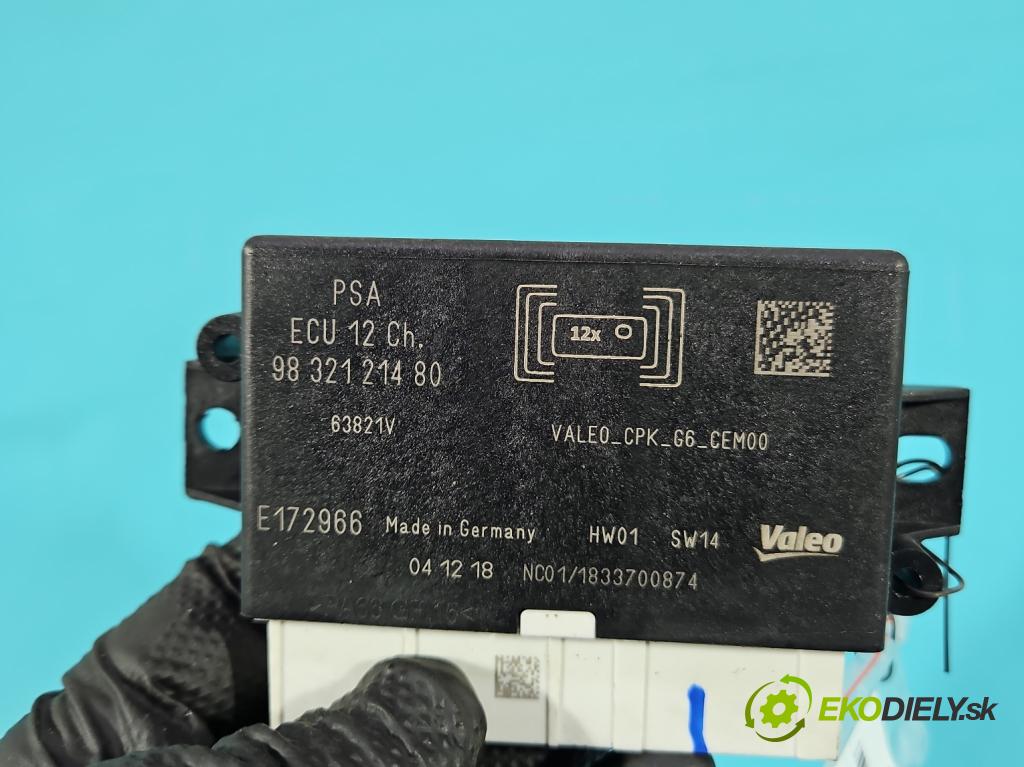 Peugeot 508 II 2018- 1.6 224 hp automatic 165 kW 1598 cm3 5- řídící jednotka parkování 9832121480