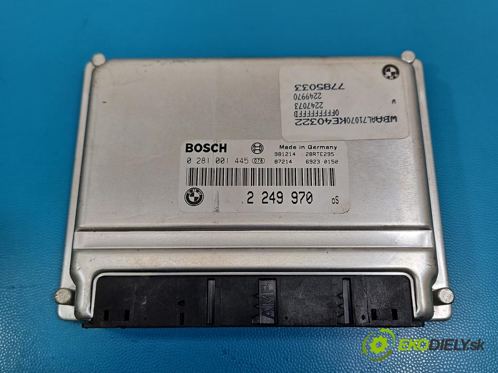 Bmw 3 E46 1998-2007 2.0d 136 HP manual 100 kW 1951 cm3 4- riadiaca jednotka motora 0281001445