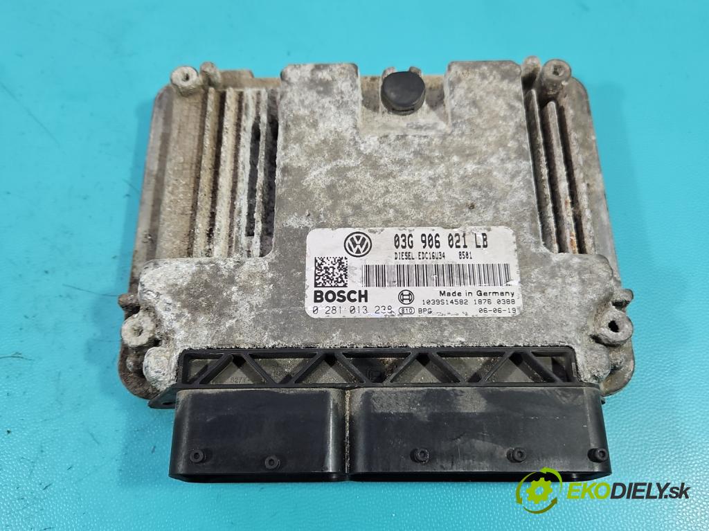 Skoda Octavia II 2004-2013 1.9 tdi 105 HP manual 77 kW 1896 cm3 5- riadiaca jednotka motora 03G906021LB