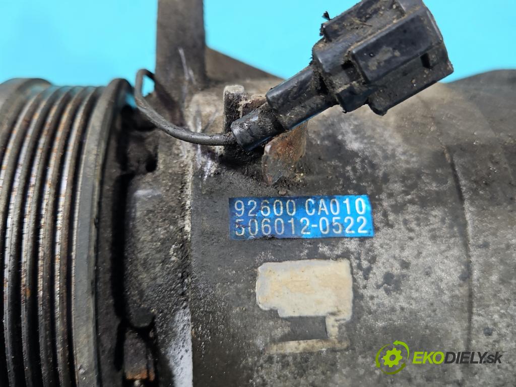 Nissan Murano Z50 2003-2008 3.5 V6 245KM automatic 180 kW 3498 cm3 5- Kompresor: klíma 92600-CA010 (Kompresor klimatizace)