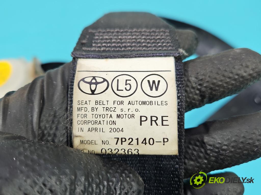 Toyota Corolla Verso II 2004-2009 1.8 vvti 129 HP manual 95 kW 1794 cm3 5- pas bezpečnosť: predné ľavý 7P2140-P