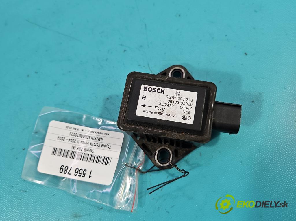 Toyota Corolla Verso II 2004-2009 1.8 vvti 129 HP manual 95 kW 1794 cm3 5- snímač ESP 0265005273