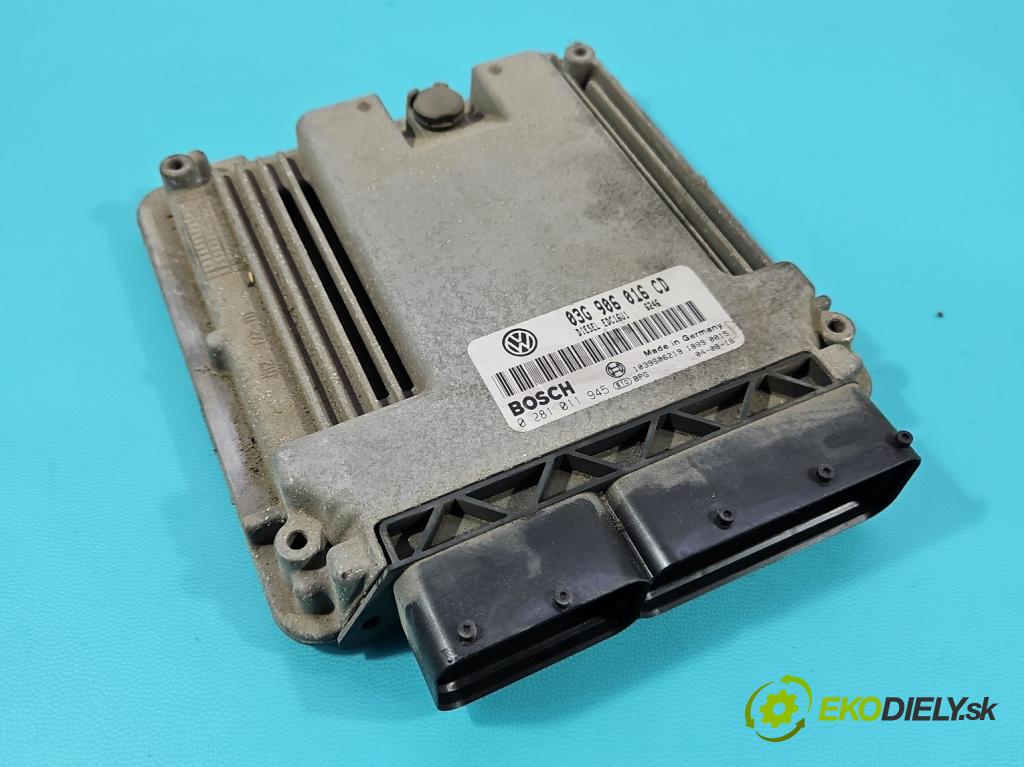 Vw Touran I 2003-2015 1.9 tdi 105 HP manual 77 kW 1896 cm3 5- riadiaca jednotka motora 03G906016CD