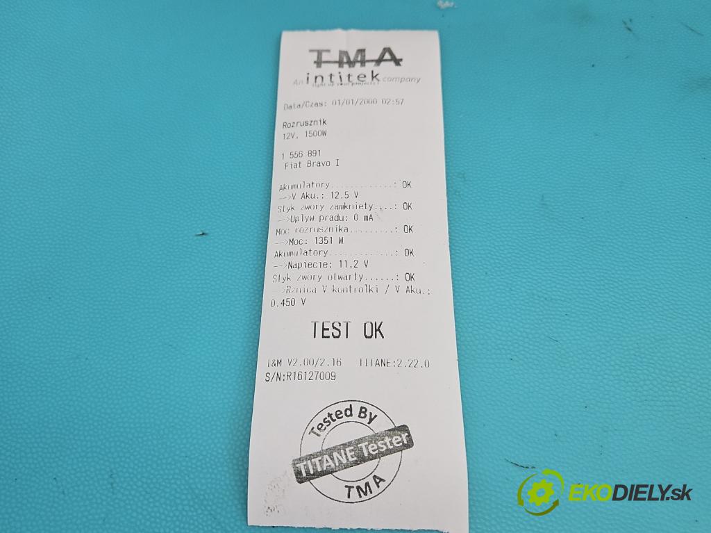 Fiat Bravo I 1995-2001 1.4 12V 80 HP manual 59 kW 1370 cm3 3- štartér  (Štartér)