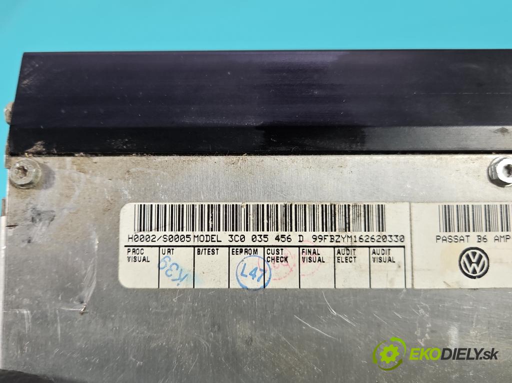 Vw Passat B6 2005-2010 2.0 tdi 170 HP automatic 125 kW 1968 cm3 4- Zesilovač: 3C0035456D (Zosilňovač)