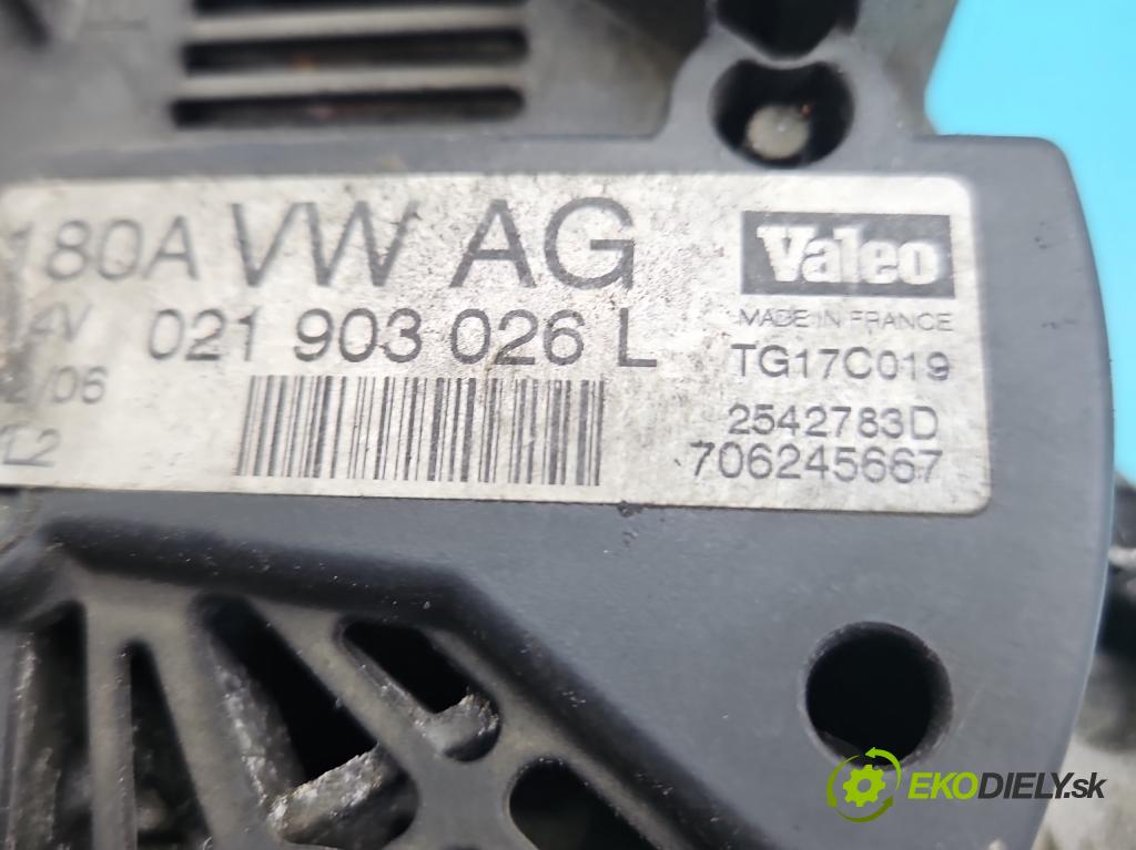 Vw Passat B6 2005-2010 2.0 tdi 170 hp automatic 125 kW 1968 cm3 4- Alternator 021903026L (Alternátor)