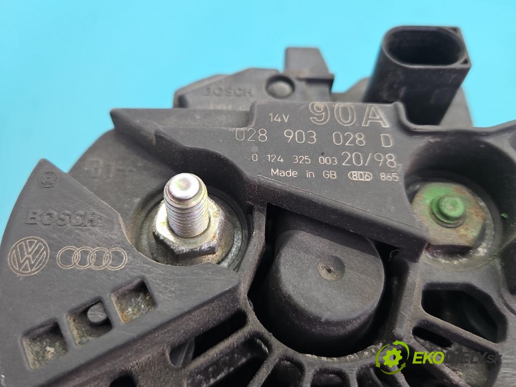 Vw Golf IV 1997-2003 1.4 16V 75 hp manual 55 kW 1390 cm3 5- Alternator 028903028D (Alternátor)