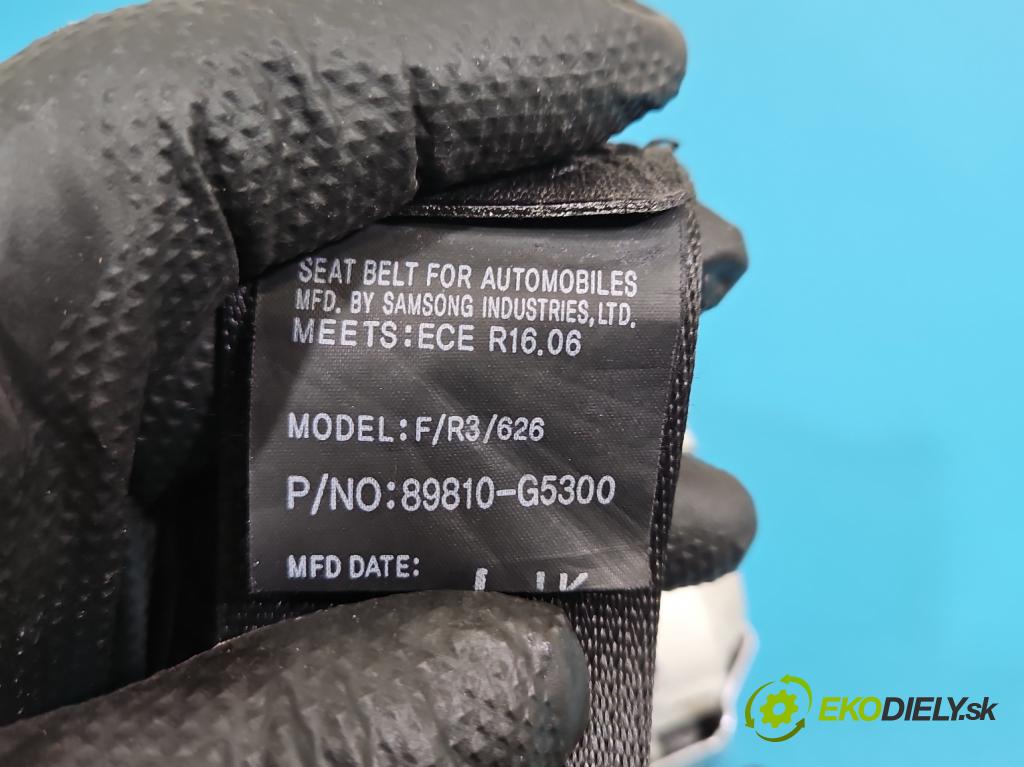 Kia Niro I 2016-2022 1.6 GDI 105 HP automatic 77 kW 1580 cm3 5- pas bezpečnosť: zadné ľavý 89810-G5300WK