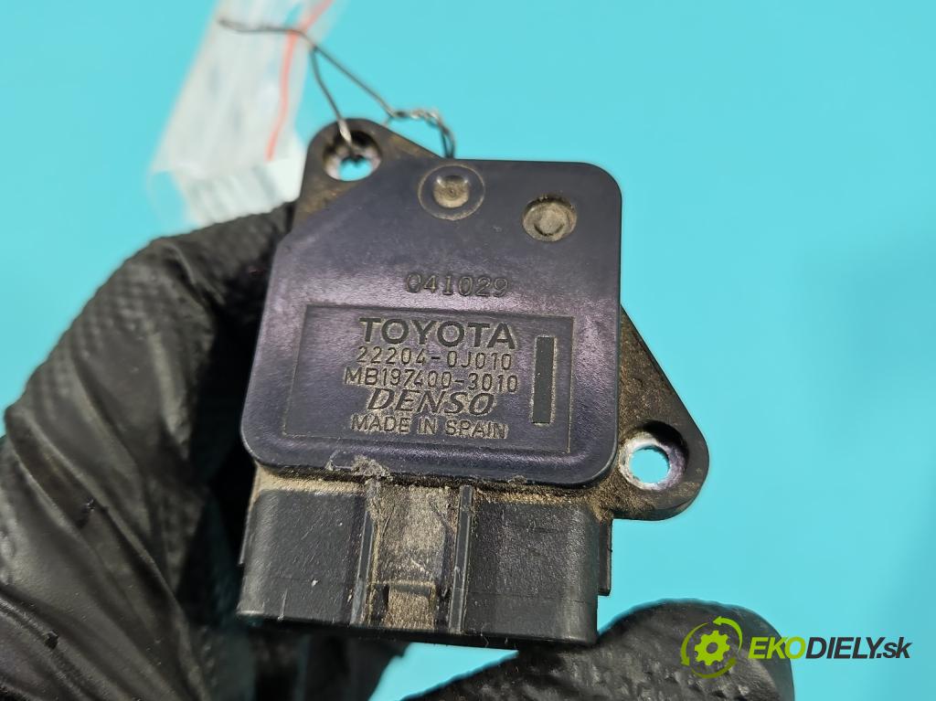 Toyota Avensis II T25 2003-2008 2.0 vvti 147 hp manual 108 kW 1998 cm3 5- váha vzduchu 22204-0J010 (Snímač hmotnosti vzduchu)