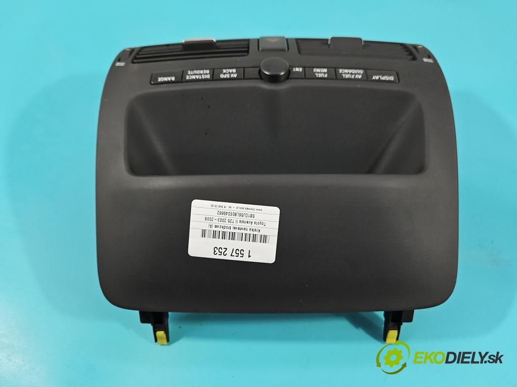 Toyota Avensis II T25 2003-2008 2.0 vvti 147 hp manual 108 kW 1998 cm3 5- Mřížka: topení medián:  (Mřížka topení)