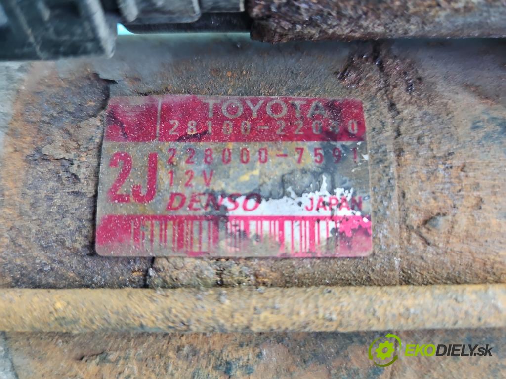 Toyota Corolla E12 2001-2009 1.6 vvti 110 HP manual 81 kW 1598 cm3 5- štartér 228000-7591 (Štartér)