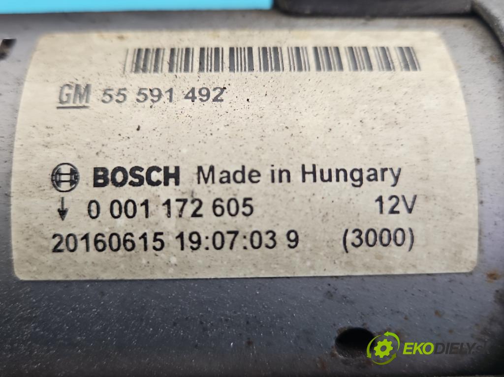 Opel Corsa E 2014-2019 1.3 cdti 75 HP manual 55 kW 1248 cm3 3- štartér 0001172605 (Štartér)