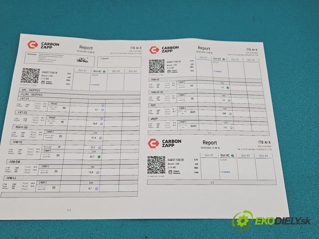 Opel Corsa E 2014-2019 1.3 cdti 75 HP manual 55 kW 1248 cm3 3- vstrek 0445110618 (Vstrekovač paliva)