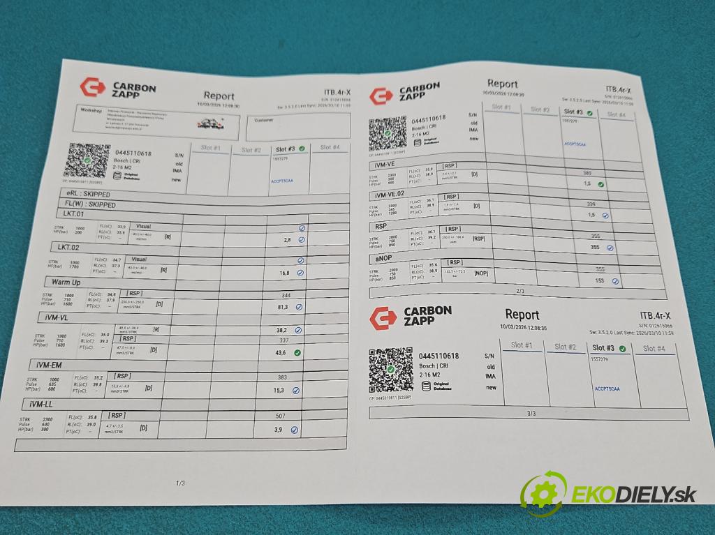 Opel Corsa E 2014-2019 1.3 cdti 75 HP manual 55 kW 1248 cm3 3- vstrek 0445110618 (Vstrekovač paliva)