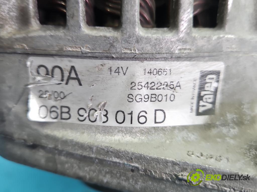 Audi A6 C5 1997-2004 1.8 T 150 hp manual 110 kW 1781 cm3 4- Alternator 06B903016D (Alternátor)