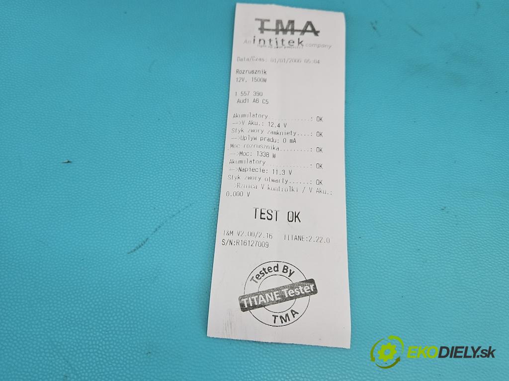 Audi A6 C5 1997-2004 1.8 T 150 HP manual 110 kW 1781 cm3 4- štartér 0001107073 (Štartér)