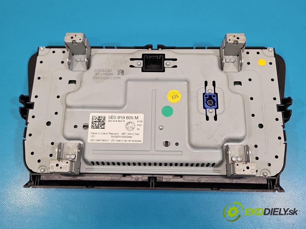 Skoda Octavia III 2013- 2.0 TSI 190 HP automatic 140 kW 1984 cm3 5- Radio originál A2C1893790001