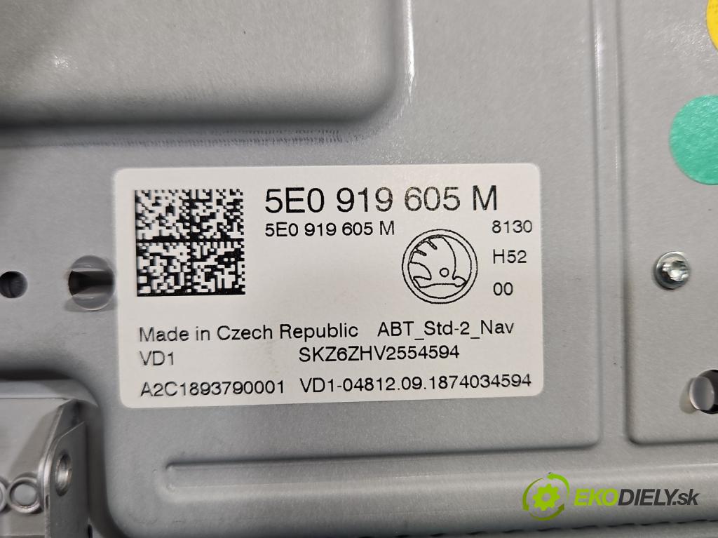 Skoda Octavia III 2013- 2.0 TSI 190 HP automatic 140 kW 1984 cm3 5- Radio originál A2C1893790001