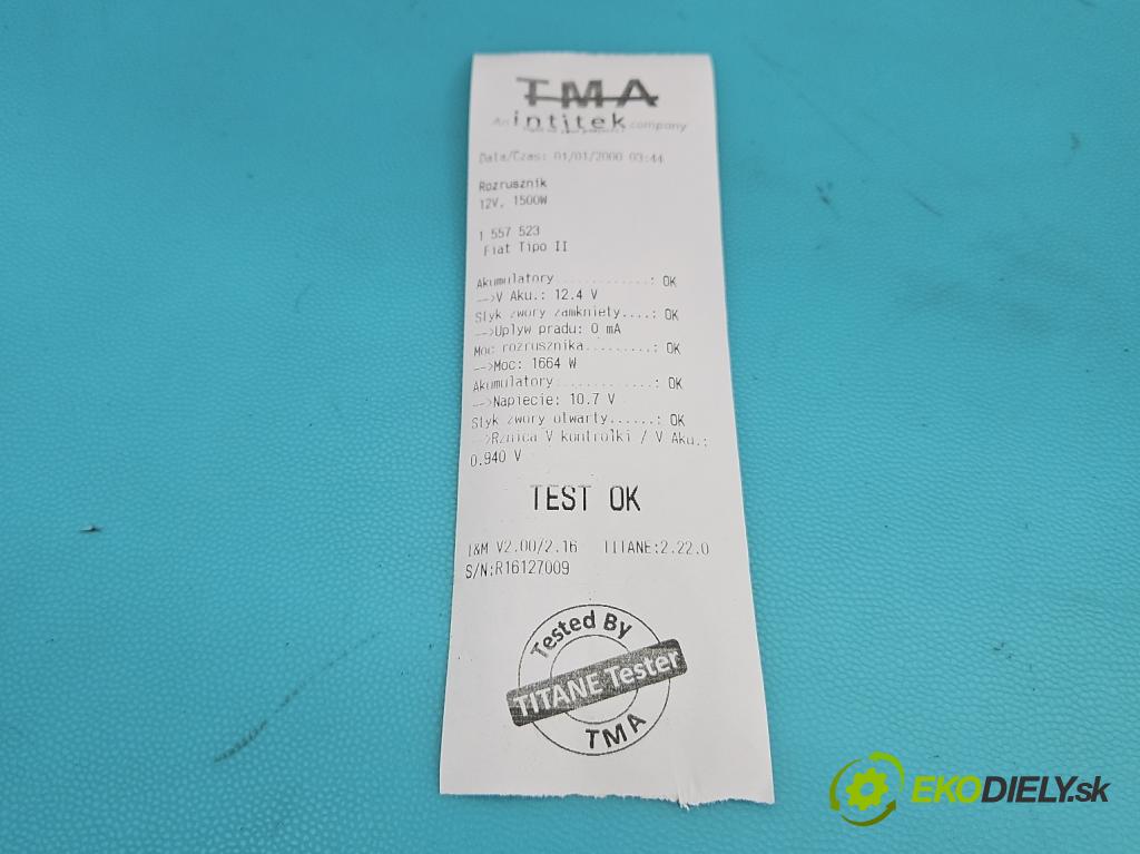 Fiat Tipo II 2015- 1.4 16V 95 HP manual 70 kW 1368 cm3 4- štartér 51890631 (Štartér)