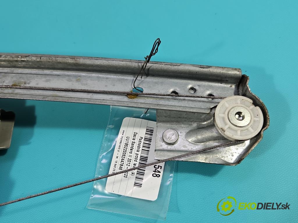 Dacia Sandero II 2012-2020 1.0 12V 73 HP manual 54 kW 999 cm3 5- mechanizmus okna predné ľavý 807211440R