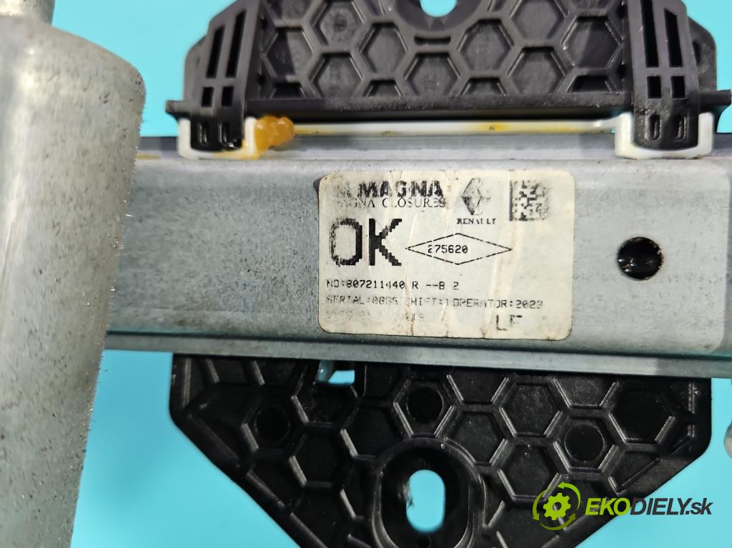 Dacia Sandero II 2012-2020 1.0 12V 73 HP manual 54 kW 999 cm3 5- mechanizmus okna predné ľavý 807211440R