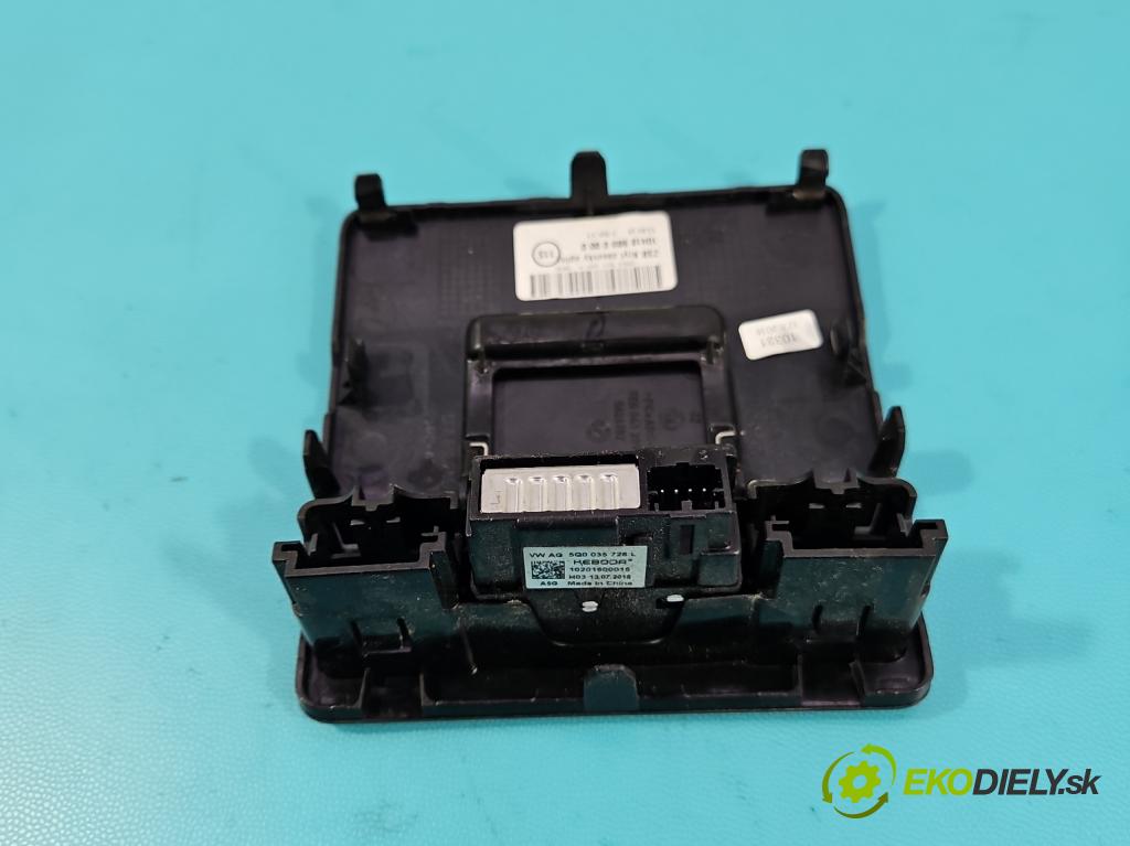 Skoda Octavia III 2013- 2.0 TSI 190 HP automatic 140 kW 1984 cm3 5- zásuvka USB 5E0863289A