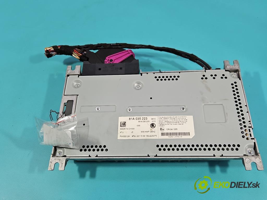 Skoda Octavia III 2013- 2.0 TSI 190 hp automatic 140 kW 1984 cm3 5- Zesilovač: 81A035223 (Zesilovač)