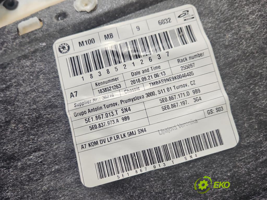 Skoda Octavia III 2013- 2.0 TSI 190 HP automatic 140 kW 1984 cm3 5- sedačke: komplet