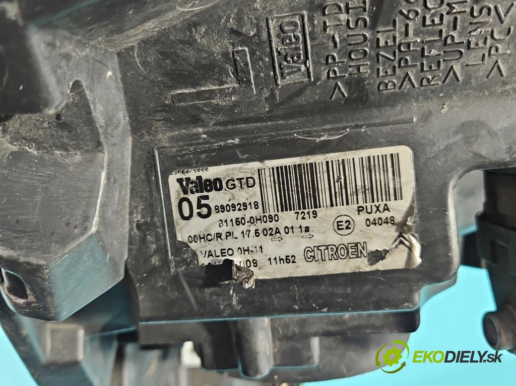 Citroen C1 I 2005-2014 1.0 12V 68 HP automatic 50 kW 998 cm3 5- Reflektor: ľavý 81150-0H090 (Kľučka dverí ostatné)