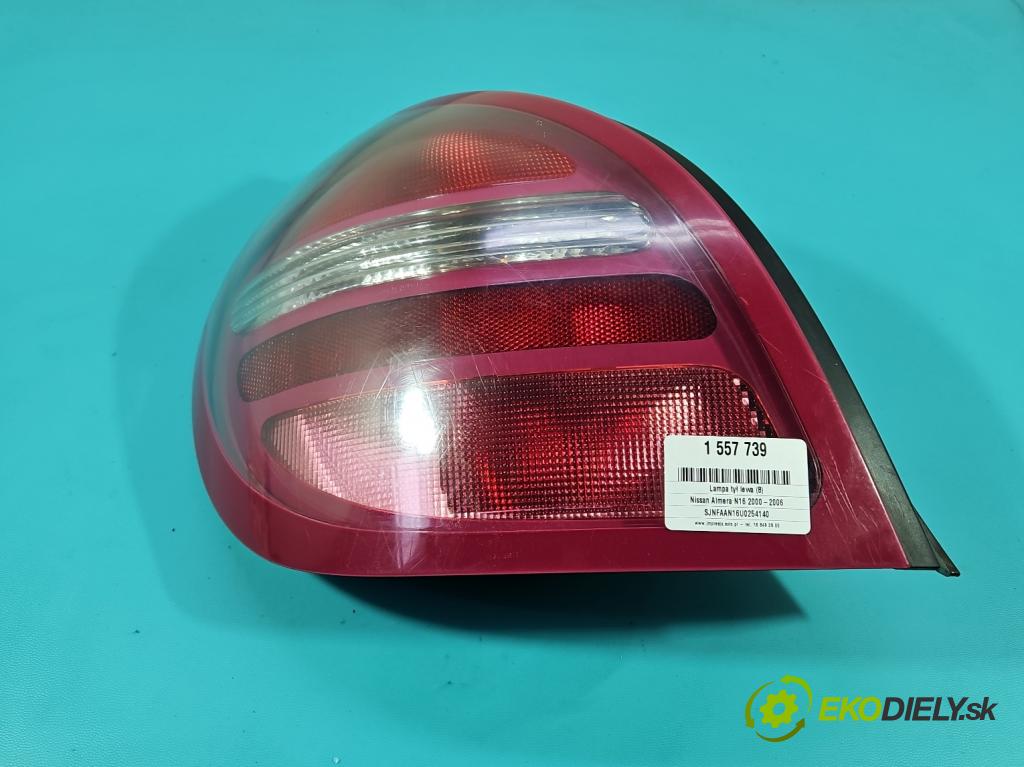 Nissan Almera N16 2000-2006 1.5 16V 90 hp manual 66 kW 1498 cm3 5- světlo zadní levé  (Klika dveří ostatní)