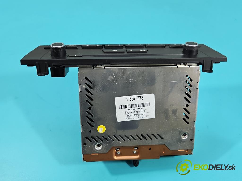 Bmw X3 E83 2003-2010 2.0d 177 HP manual 130 kW 1995 cm3 5- Radio originál 9197131-01