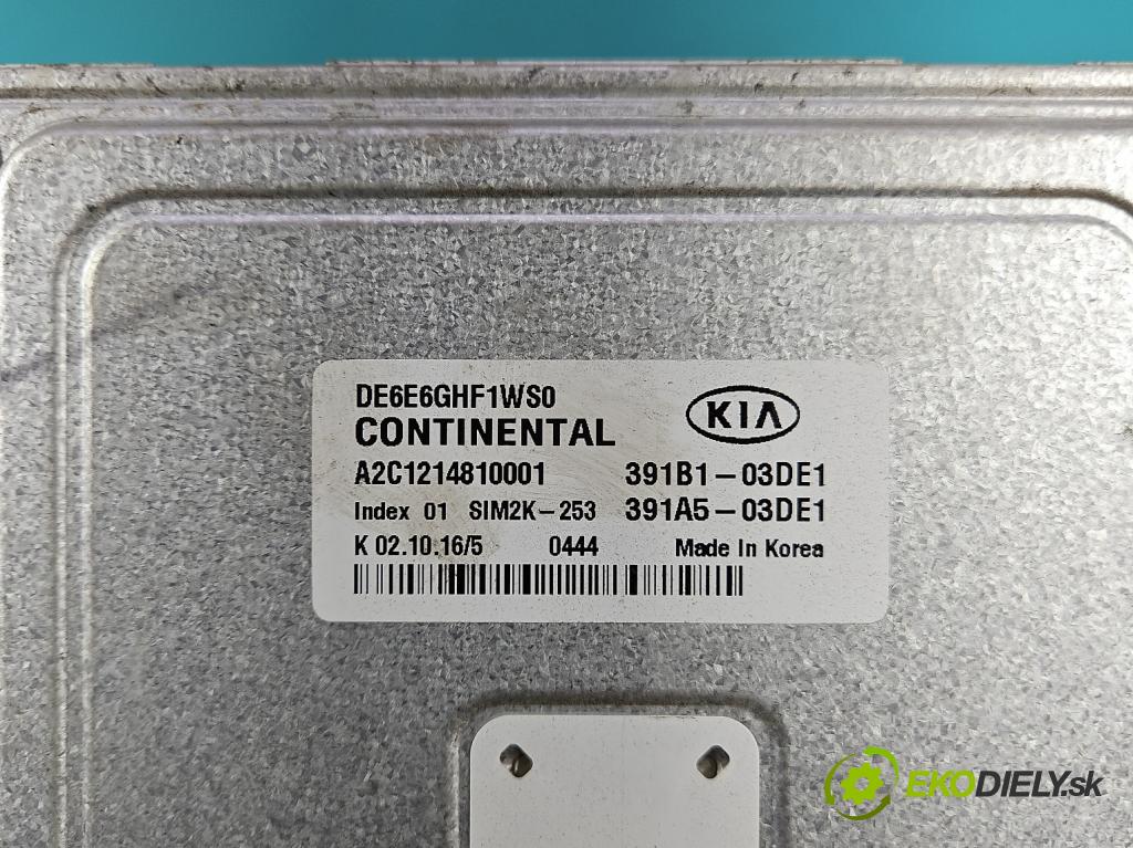 Kia Niro I 2016-2022 1.6 GDI 105 HP automatic 77 kW 1580 cm3 5- riadiaca jednotka motora 391B1-03DE1