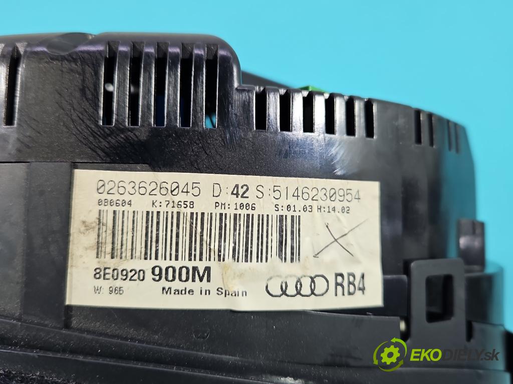 Audi A4 B6 2000-2004 1.9 tdi 116 hp manual 85 kW 1896 cm3 5- Přístrojová deska 8E0920900M (Přístrojová deska)