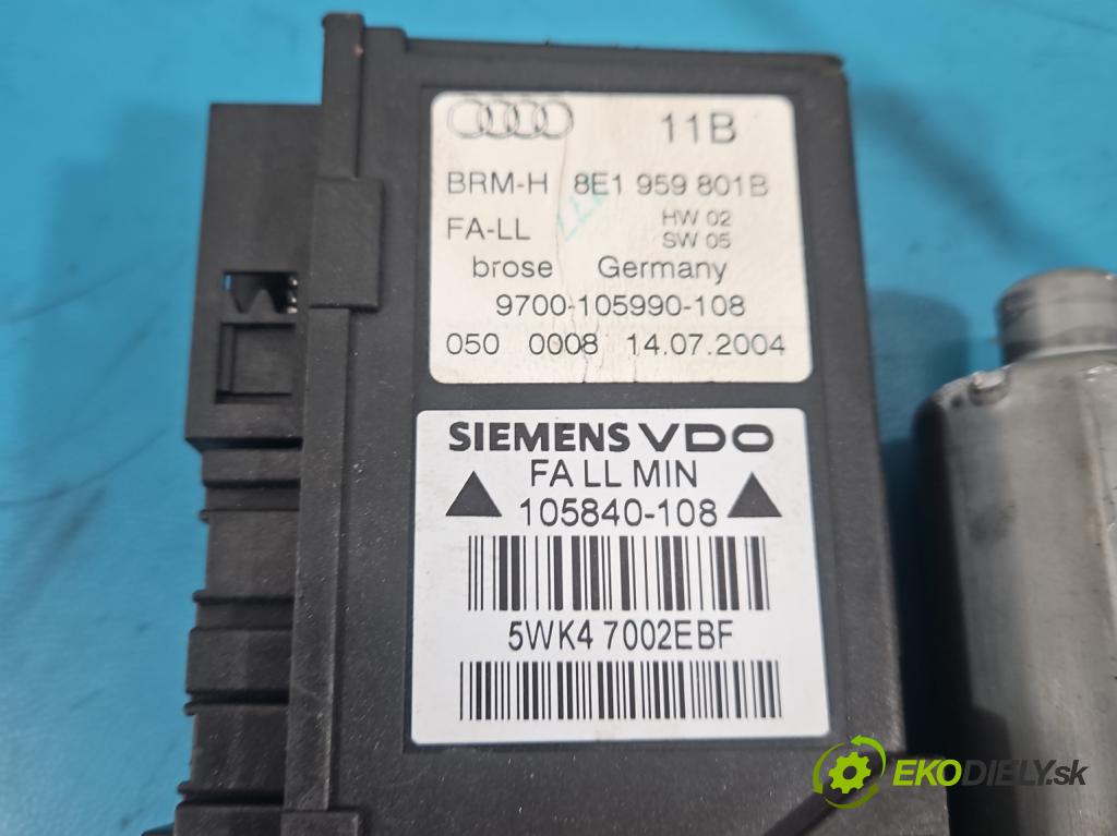 Audi A4 B6 2000-2004 1.9 tdi 116 HP manual 85 kW 1896 cm3 5- mechanizmus okna predné ľavý 8E1959801B