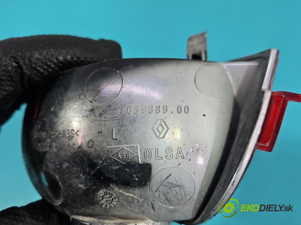 Dacia Sandero II 2012-2020 1.0 12V 73 HP manual 54 kW 999 cm3 5- svetlo / reflektor zadné ľavé nárazník 0338900