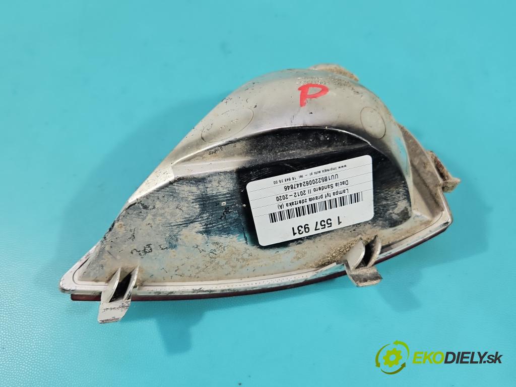Dacia Sandero II 2012-2020 1.0 12V 73 HP manual 54 kW 999 cm3 5- svetlo / reflektor zadné pravé nárazník 0339000