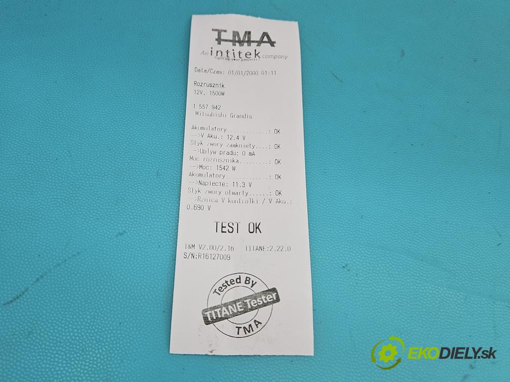 Mitsubishi Grandis 2.0 DID 136 HP manual 100 kW 1968 cm3 5- štartér  (Štartér)