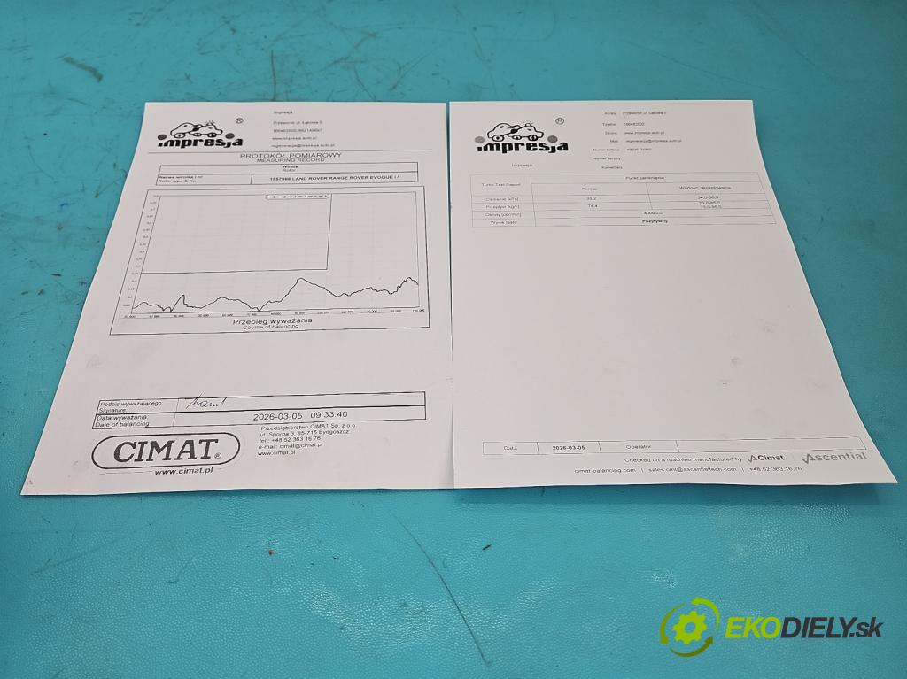 Land rover Range Rover Evoque I 2011-2018 2.0 td 150 HP automatic 110 kW 1999 cm3 5- turbodúchadlo, turbo repasovaná 49335-01960